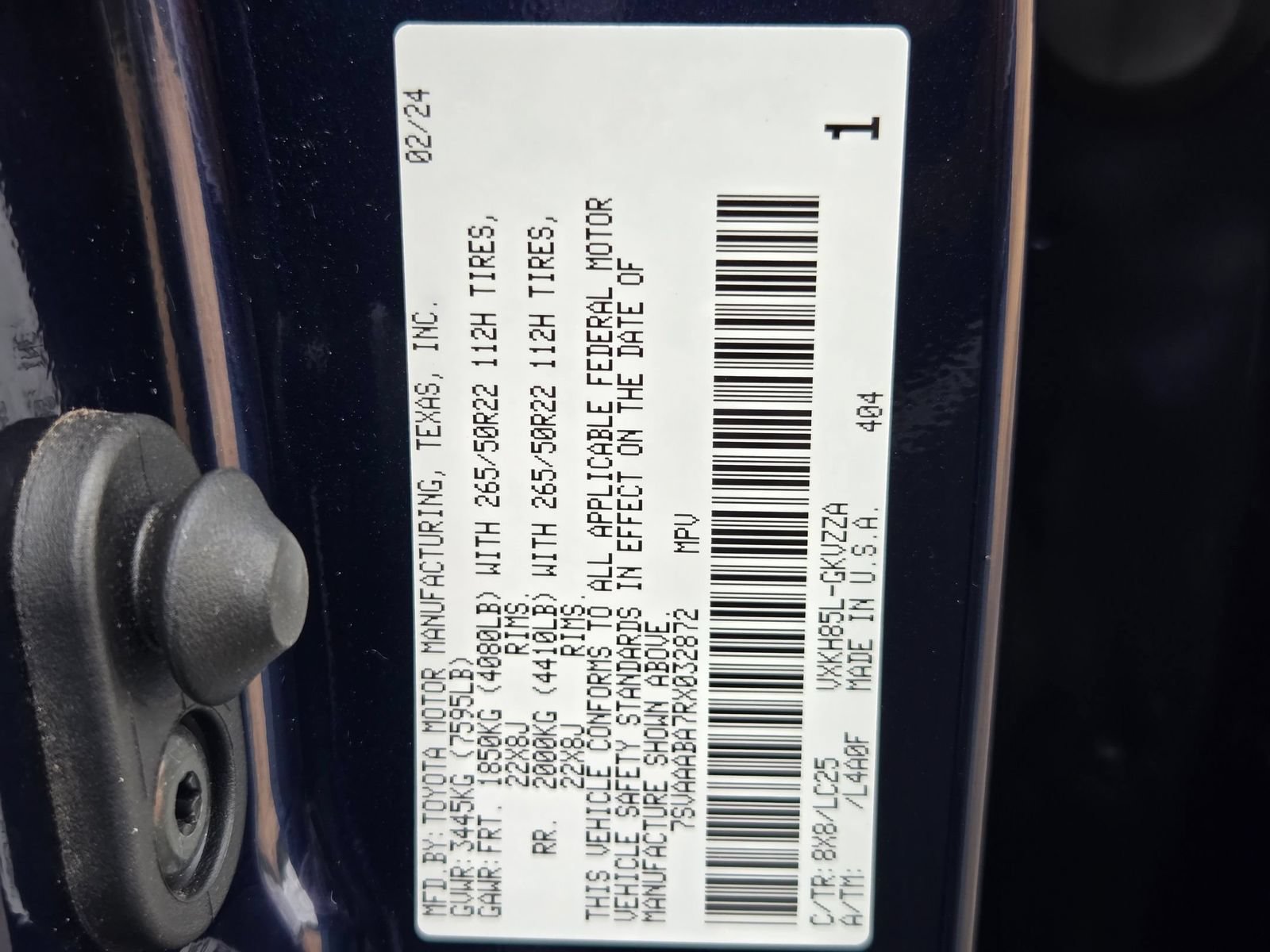 Used 2024 Toyota Sequoia Capstone AWD/4WD image 30