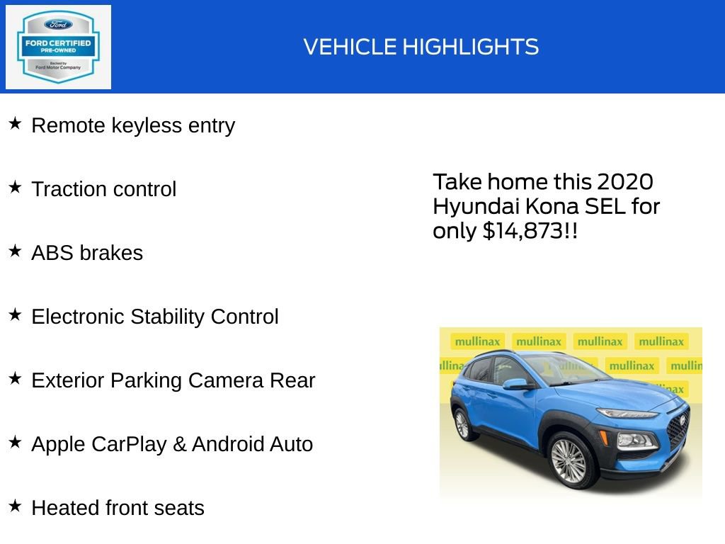 Used 2020 Hyundai Kona SEL image 18