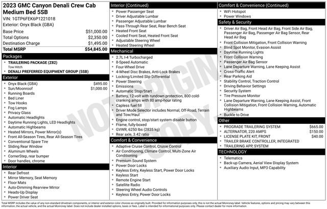 Used 2023 GMC Canyon Denali AWD/4WD image 3