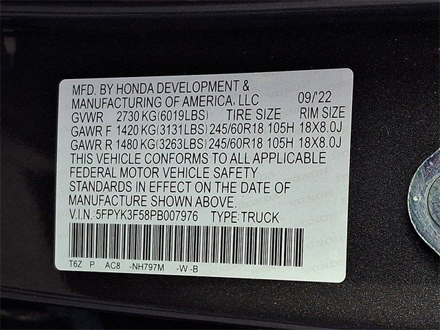 Used 2023 Honda Ridgeline RTL image 27