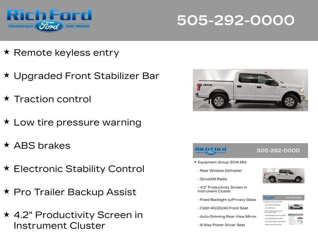 Certified 2020 Ford F150 XLT w/ Equipment Group 301A Mid AWD/4WD image 39