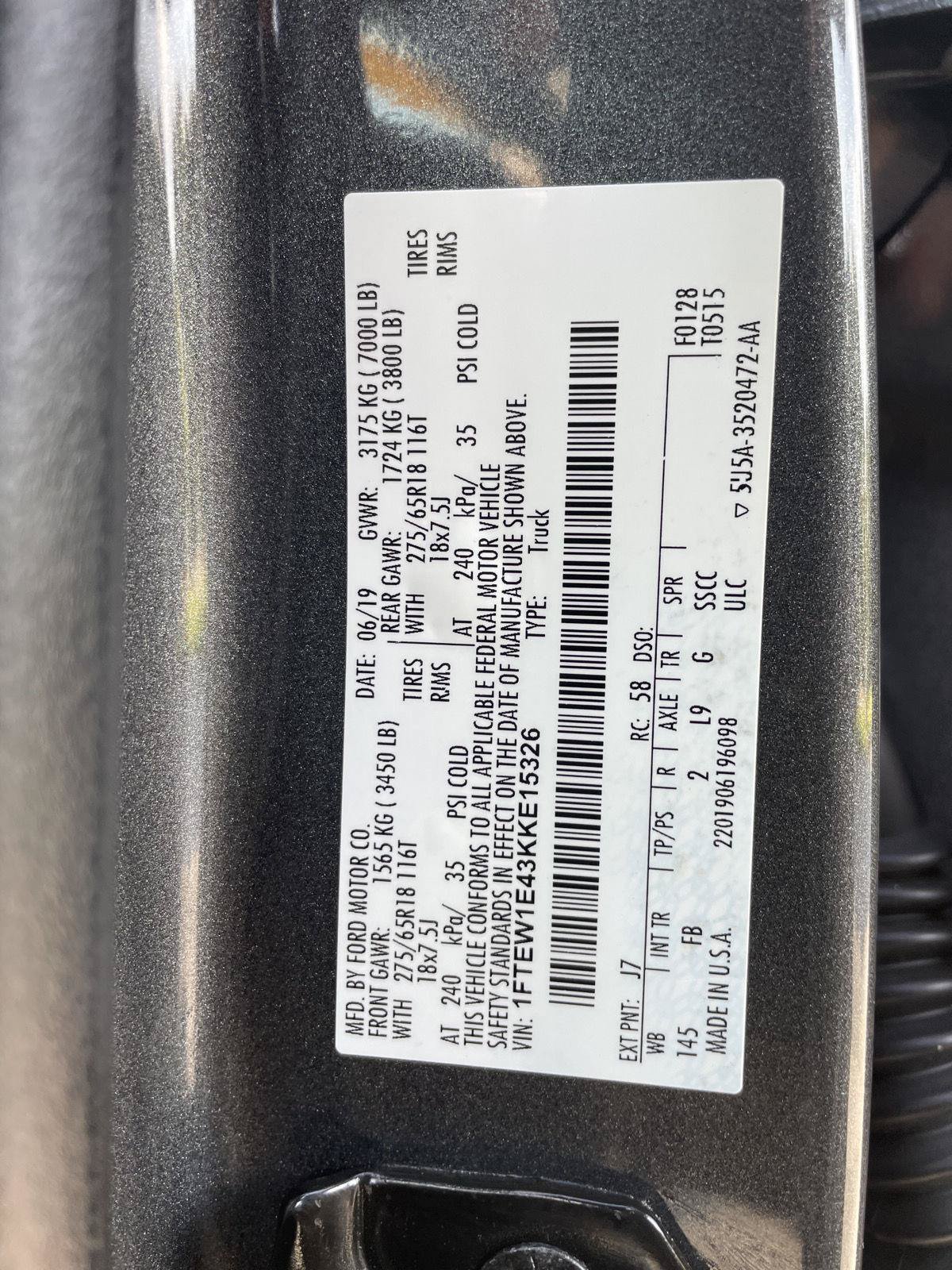 Certified 2019 Ford F150 XLT w/ Equipment Group 302A Luxury AWD/4WD image 35