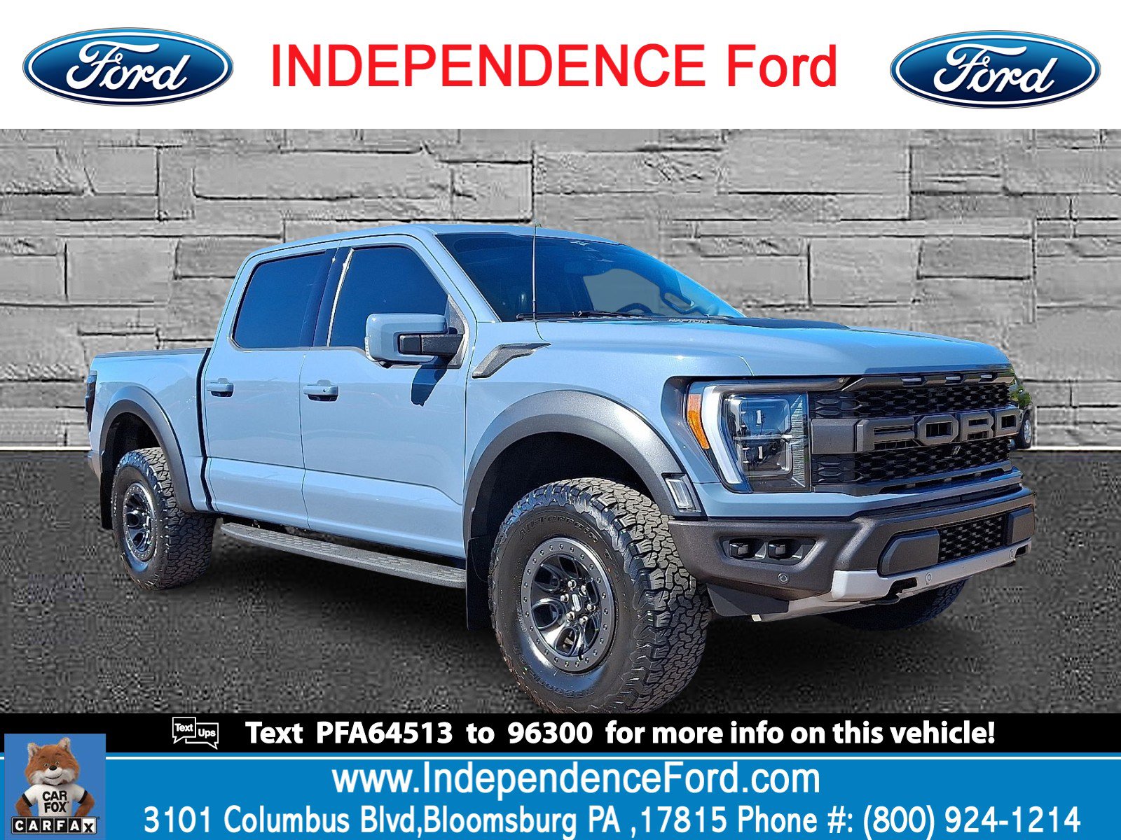 Certified 2023 Ford F150 Raptor