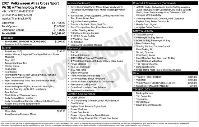 Used 2021 Volkswagen Atlas Cross Sport SE w/ Panoramic Sunroof Package image 62
