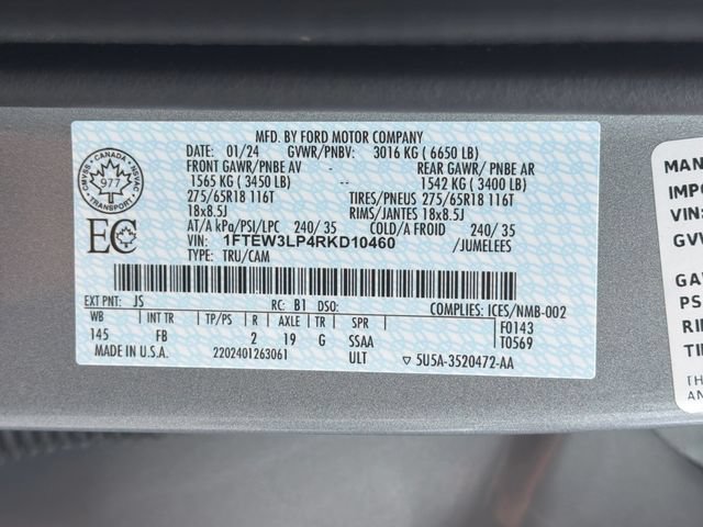 Certified 2024 Ford F150 XLT w/ Equipment Group 302A MID AWD/4WD image 35