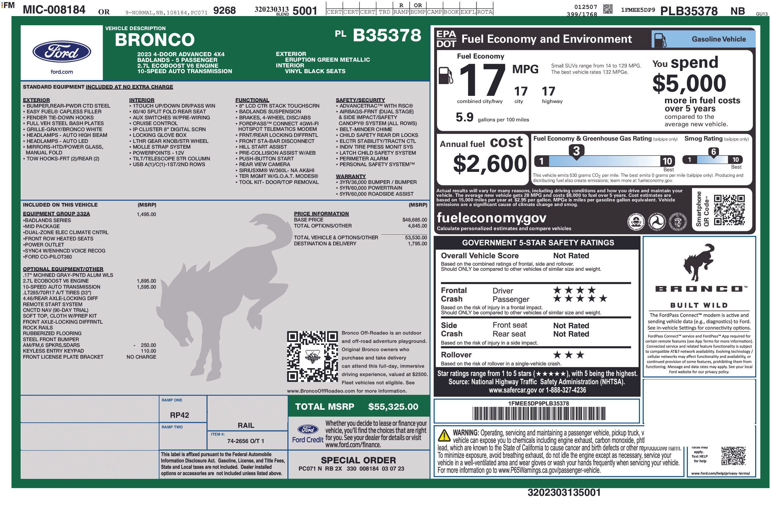 Certified 2023 Ford Bronco Badlands AWD/4WD image 10