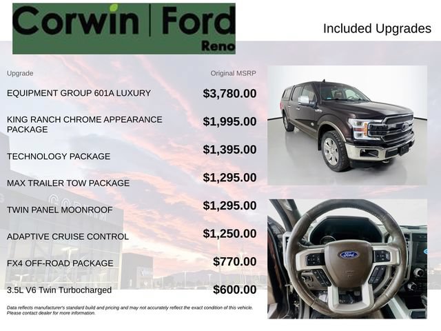 Certified 2018 Ford F150 King Ranch w/ Equipment Group 601A Luxury AWD/4WD image 3