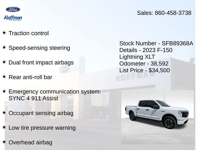 Certified 2023 Ford F150 Lightning XLT AWD/4WD image 15