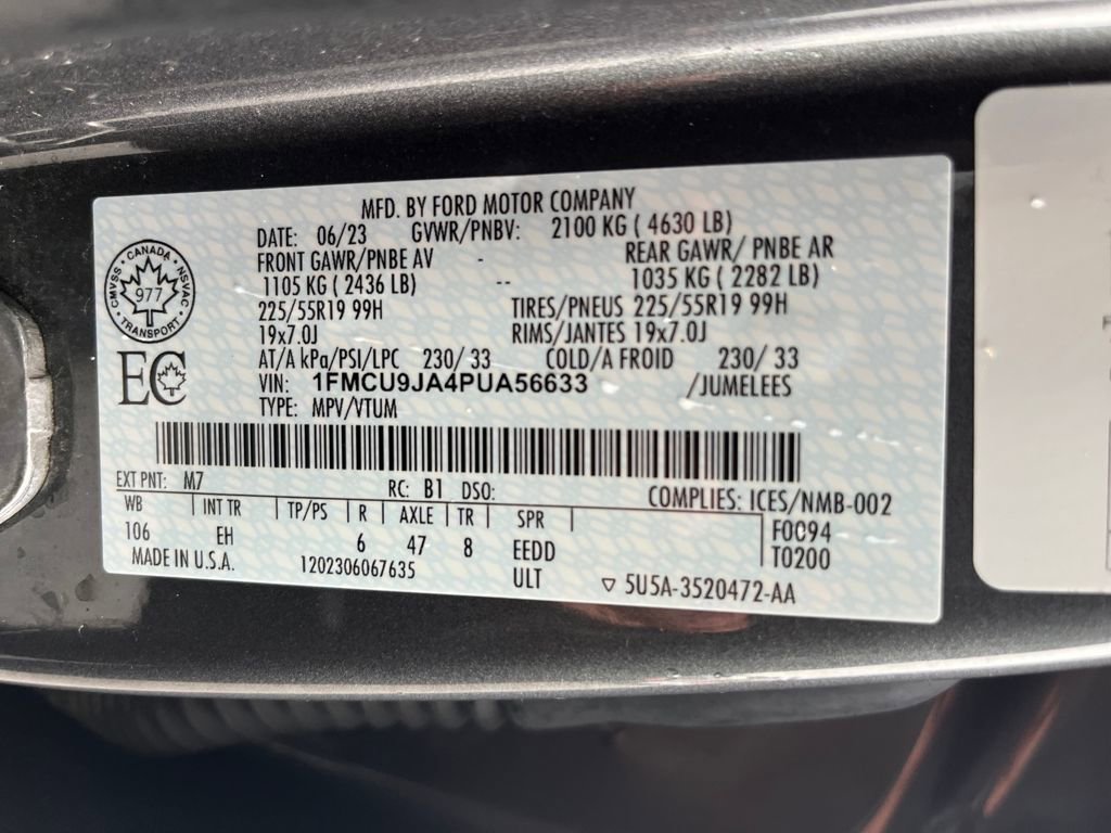 Certified 2023 Ford Escape Platinum AWD/4WD image 34