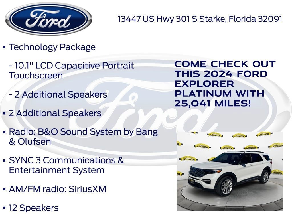 Certified 2024 Ford Explorer Platinum w/ Technology Package image 23