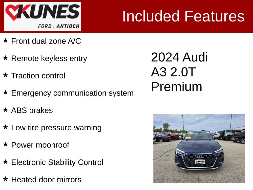 Used 2024 Audi A3 2.0T Premium FWD image 3