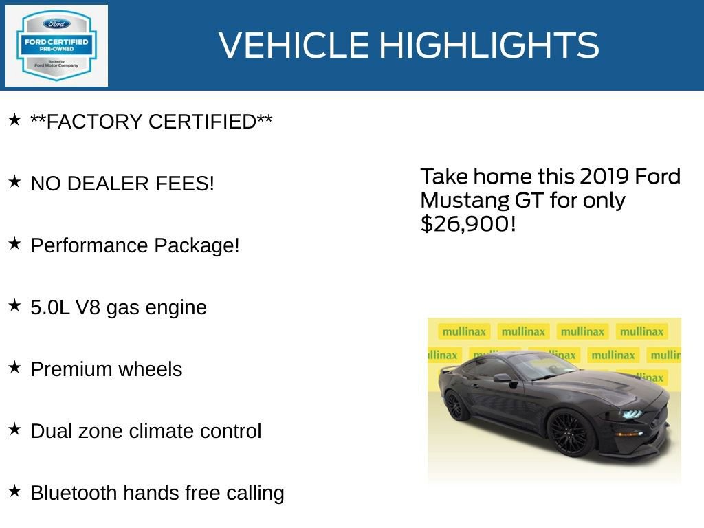 Certified 2019 Ford Mustang GT w/ GT Performance Package image 16