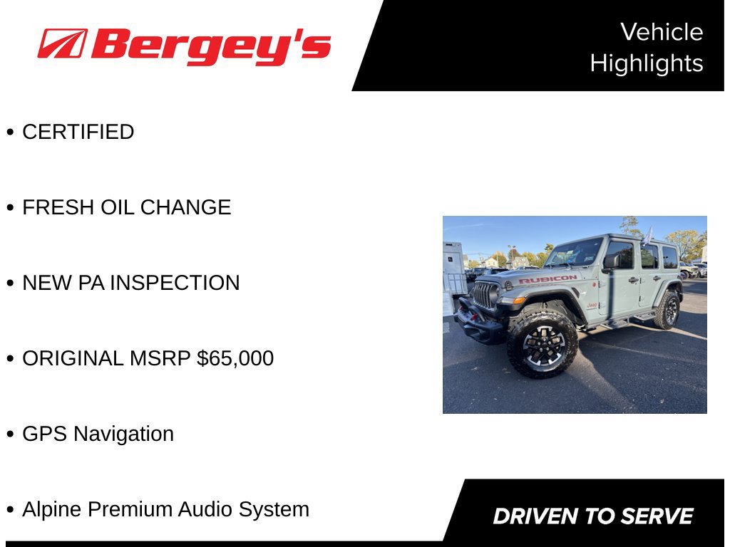 Used 2024 Jeep Wrangler Unlimited Rubicon AWD/4WD image 5