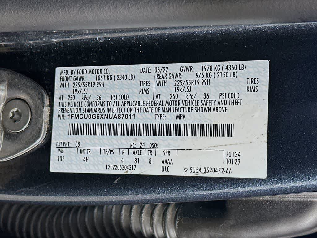 Certified 2022 Ford Escape SE w/ SE Sport Appearance Package FWD image 23