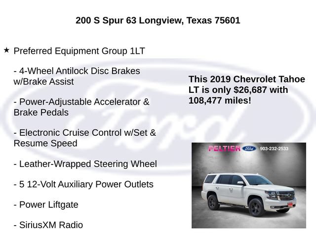 Used 2019 Chevrolet Tahoe LT w/ Luxury Package AWD/4WD image 15