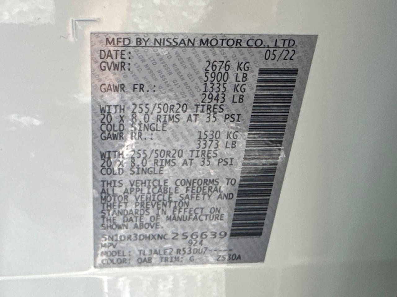 Used 2022 Nissan Pathfinder Platinum w/ Cargo Package FWD image 34