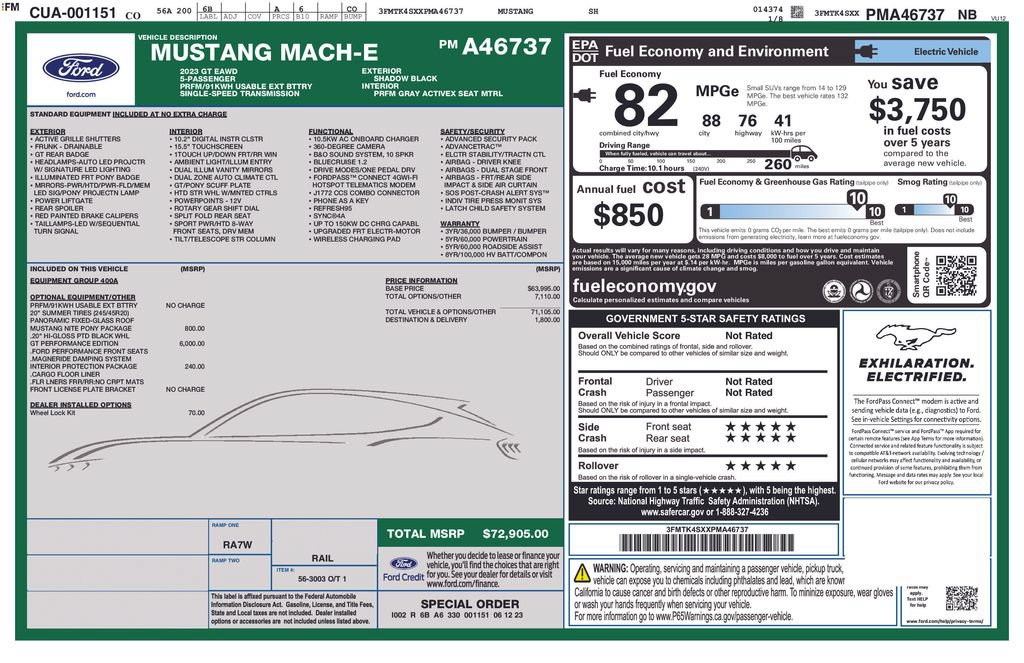 Certified 2023 Ford Mustang Mach-E GT w/ GT Performance Edition AWD/4WD image 3