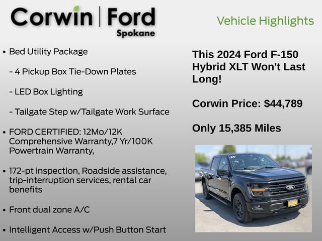 Certified 2024 Ford F150 XLT w/ Equipment Group 302A MID AWD/4WD image 25