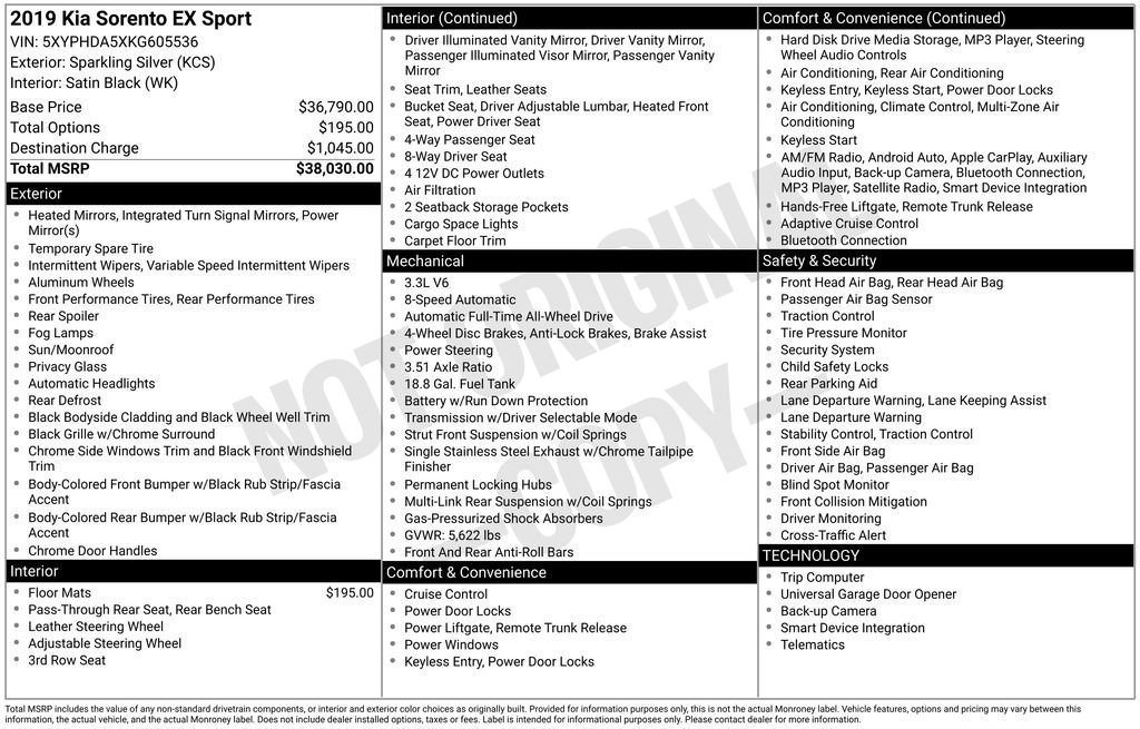 Used 2019 Kia Sorento EX image 9