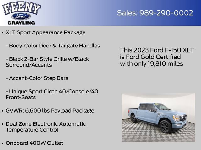 Certified 2023 Ford F150 XLT w/ Equipment Group 302A High image 21