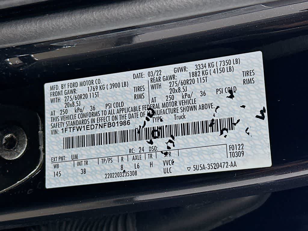 Certified 2022 Ford F150 Platinum w/ Equipment Group 701A High AWD/4WD image 23