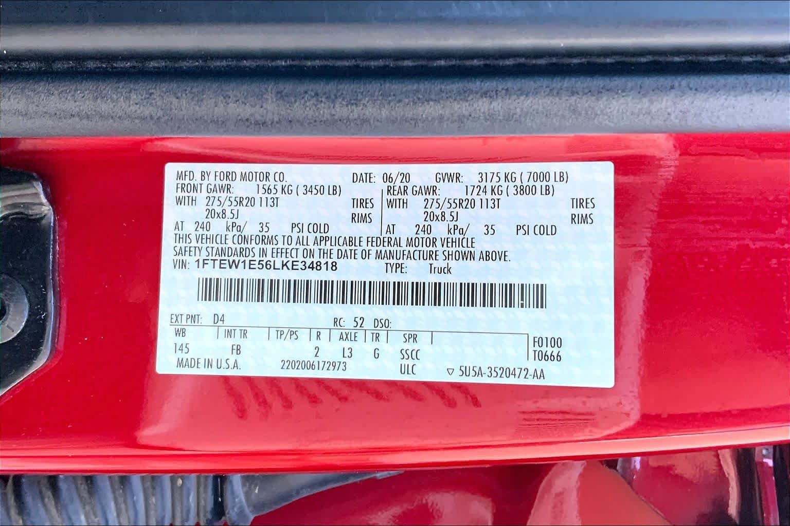 Certified 2020 Ford F150 XLT w/ Equipment Group 302A Luxury AWD/4WD image 37