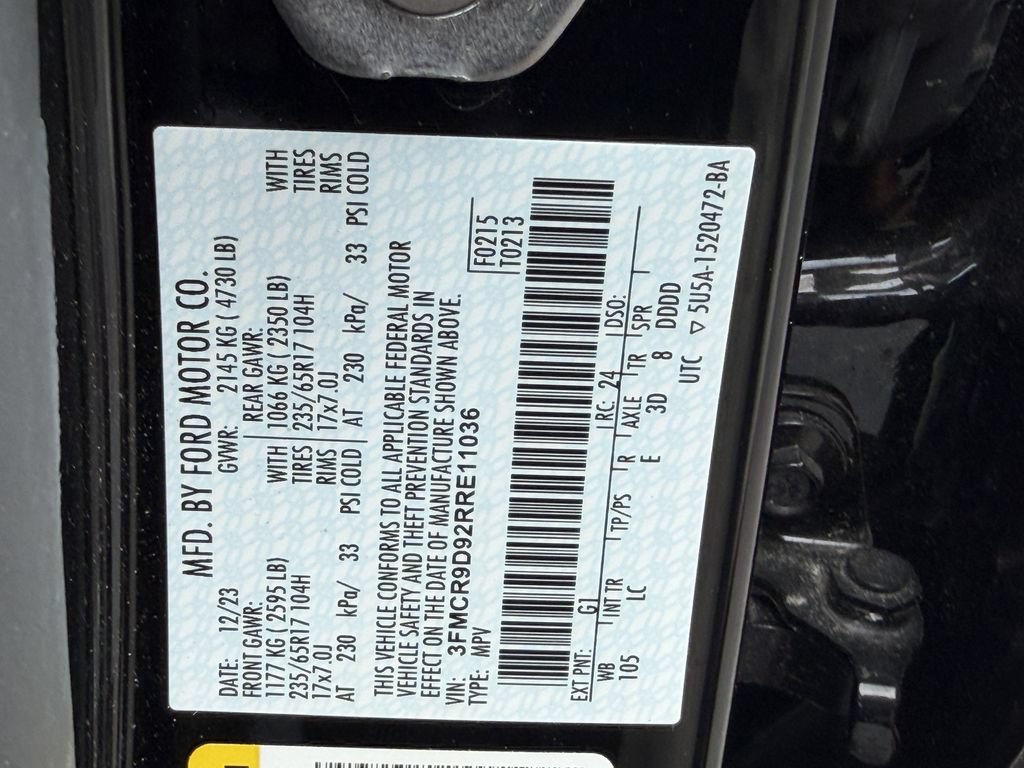 Certified 2024 Ford Bronco Sport Badlands AWD/4WD image 38