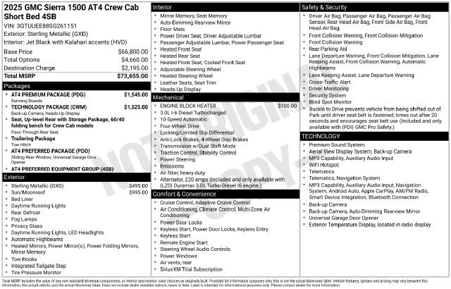 Used 2025 GMC Sierra 1500 AT4 w/ AT4 Premium Package AWD/4WD image 39