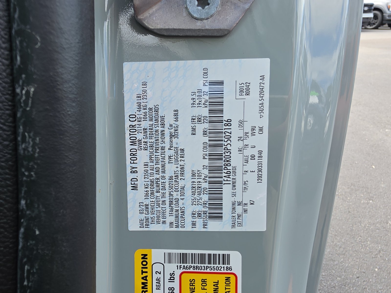 Certified 2023 Ford Mustang Mach 1 w/ Equipment Group 700A RWD image 31
