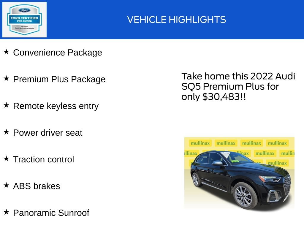 Used 2022 Audi SQ5 Premium Plus w/ Premium Plus Package AWD/4WD image 18