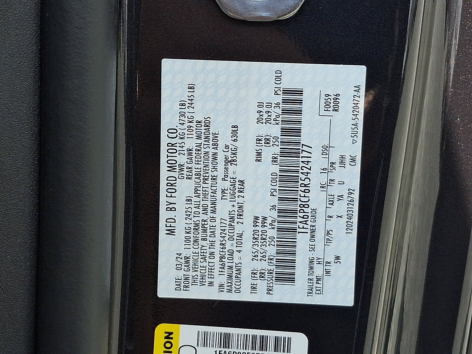 Certified 2024 Ford Mustang GT Premium RWD image 26