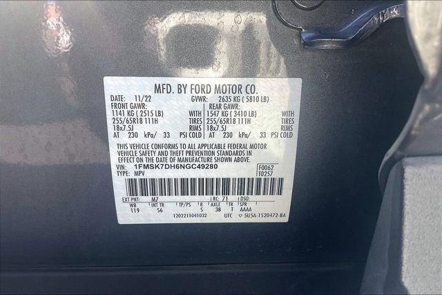 Certified 2022 Ford Explorer XLT w/ Equipment Group 202A image 35