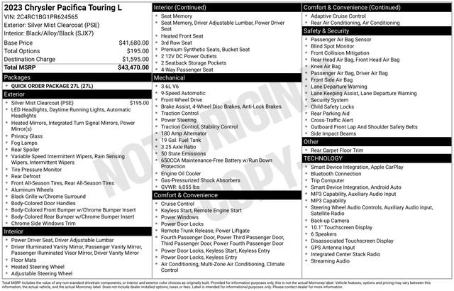 Used 2023 Chrysler Pacifica Touring-L FWD image 5