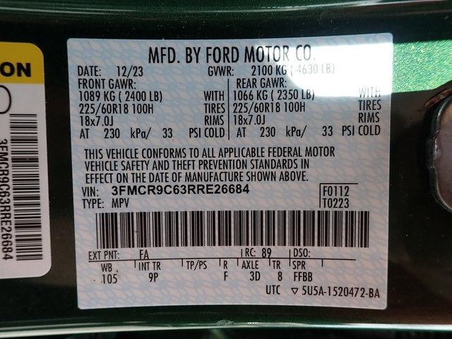 Certified 2024 Ford Bronco Sport Outer Banks w/ Tech Package image 18