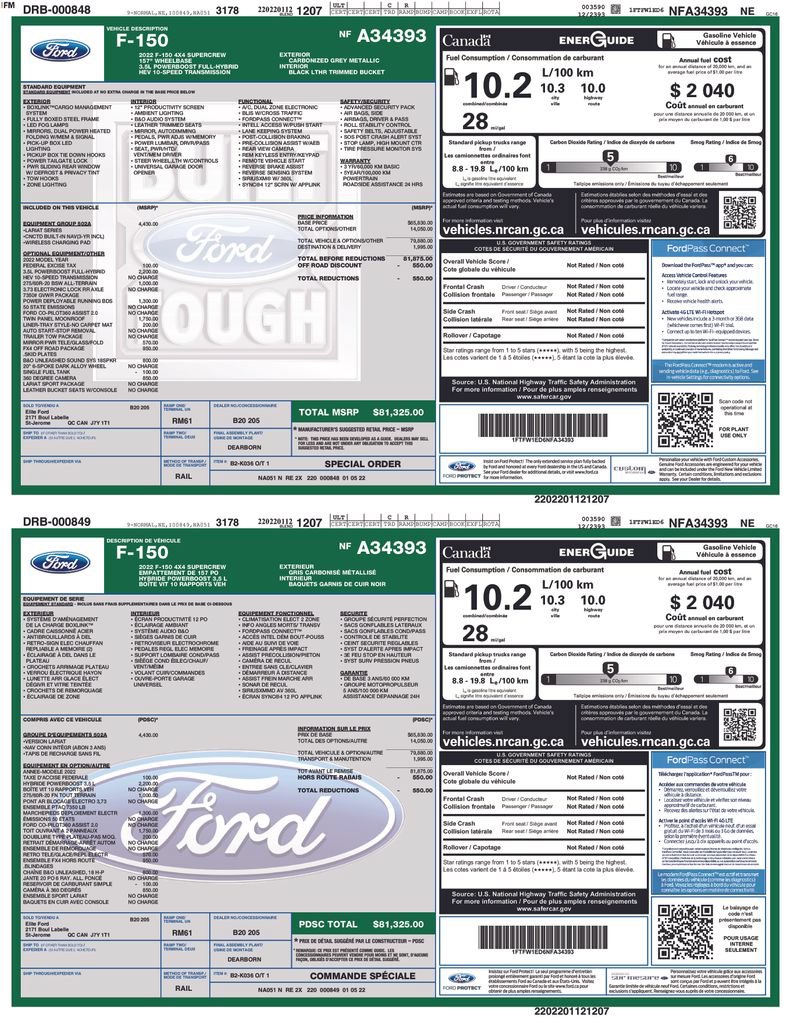 Certified 2022 Ford F150 Lariat w/ Equipment Group 502A High AWD/4WD image 44