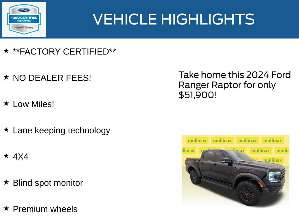Certified 2024 Ford Ranger Raptor AWD/4WD image 12
