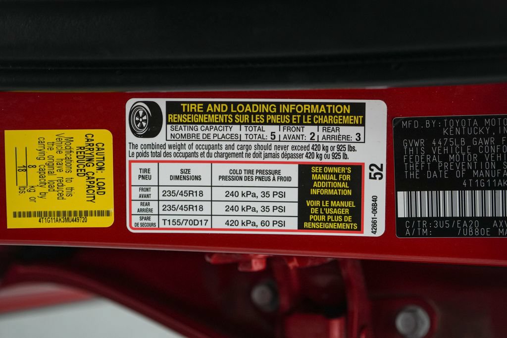 Used 2021 Toyota Camry SE w/ Cold Weather Package FWD image 22