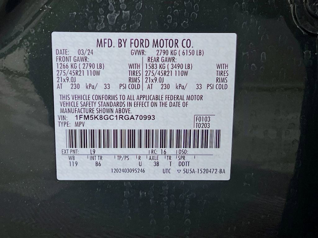 Certified 2024 Ford Explorer ST w/ Equipment Group 401A AWD/4WD image 36