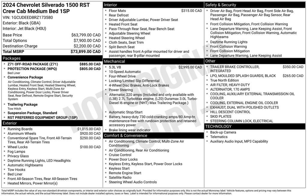 Used 2024 Chevrolet Silverado 1500 RST w/ Z71 Off-Road Package AWD/4WD image 5