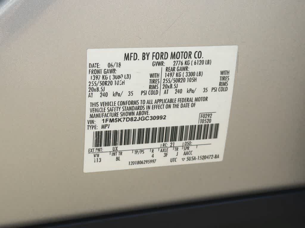Certified 2018 Ford Explorer XLT w/ Equipment Group 202A FWD image 33