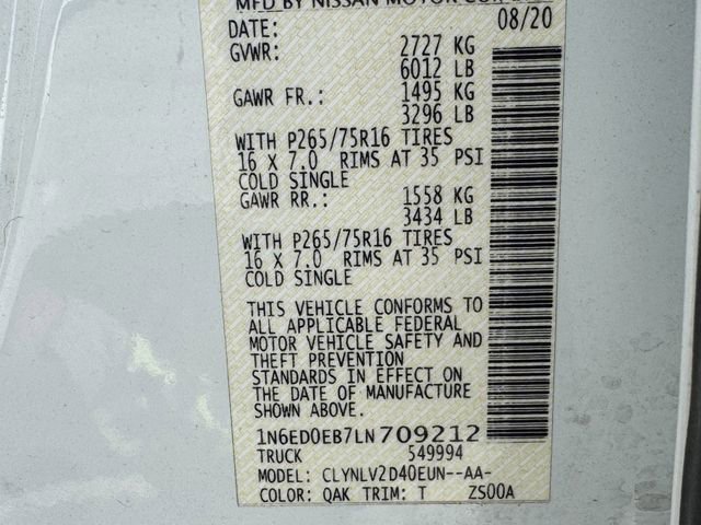 Used 2020 Nissan Frontier PRO-4X w/ Pro-4x Utility Package image 31