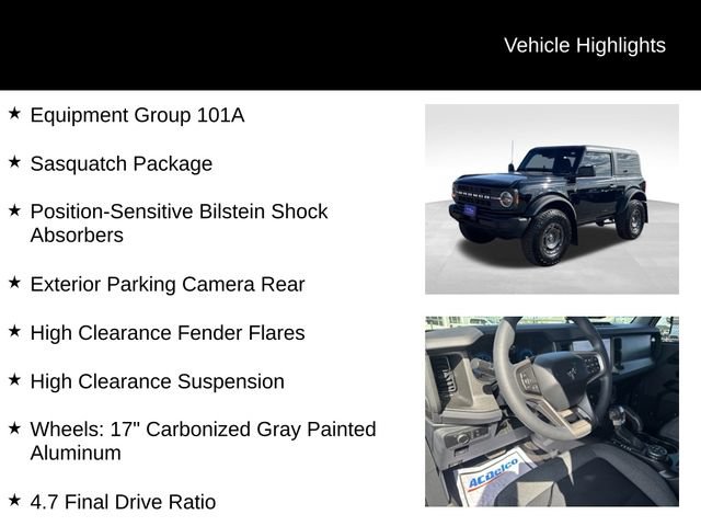 Certified 2025 Ford Bronco 2-Door w/ Sasquatch Package AWD/4WD image 7