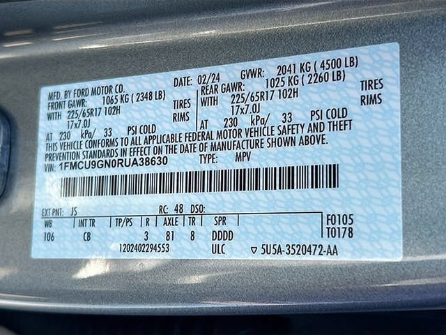 Certified 2024 Ford Escape Active AWD/4WD image 45