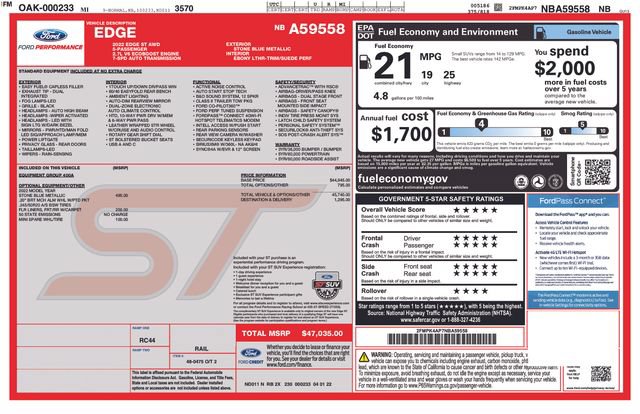 Certified 2022 Ford Edge ST AWD/4WD image 7