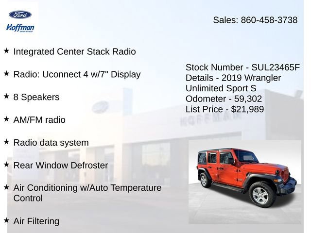 Used 2019 Jeep Wrangler Unlimited Sport S image 25