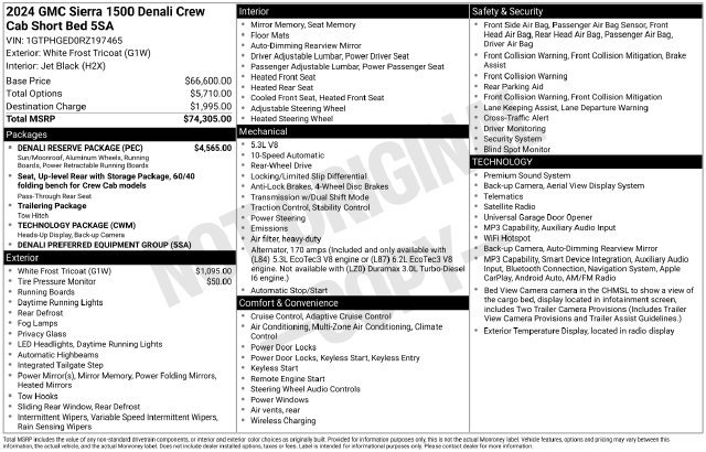 Used 2024 GMC Sierra 1500 Denali w/ Denali Reserve Package RWD image 28