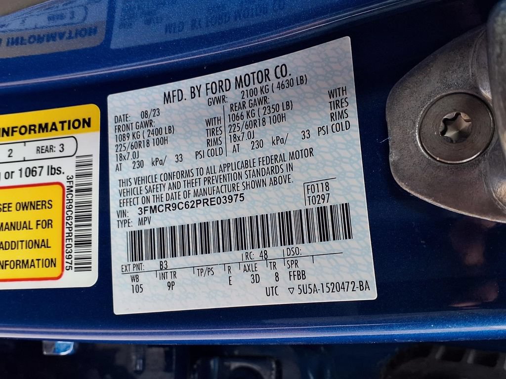 Certified 2023 Ford Bronco Sport Outer Banks AWD/4WD image 23