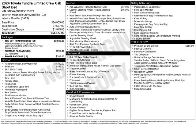 Used 2024 Toyota Tundra Limited w/ TRD Off-Road Package AWD/4WD image 37