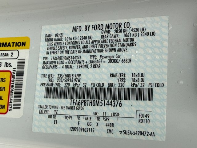 Certified 2021 Ford Mustang Premium w/ Ford Safe & Smart Package RWD image 34