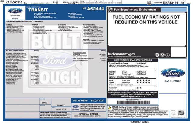 Certified 2019 Ford Transit 350 XLT RWD image 6